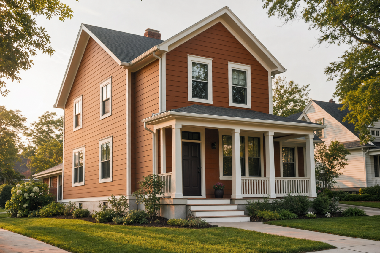 Antiquarian Brown by Sherwin-Williams on exterior