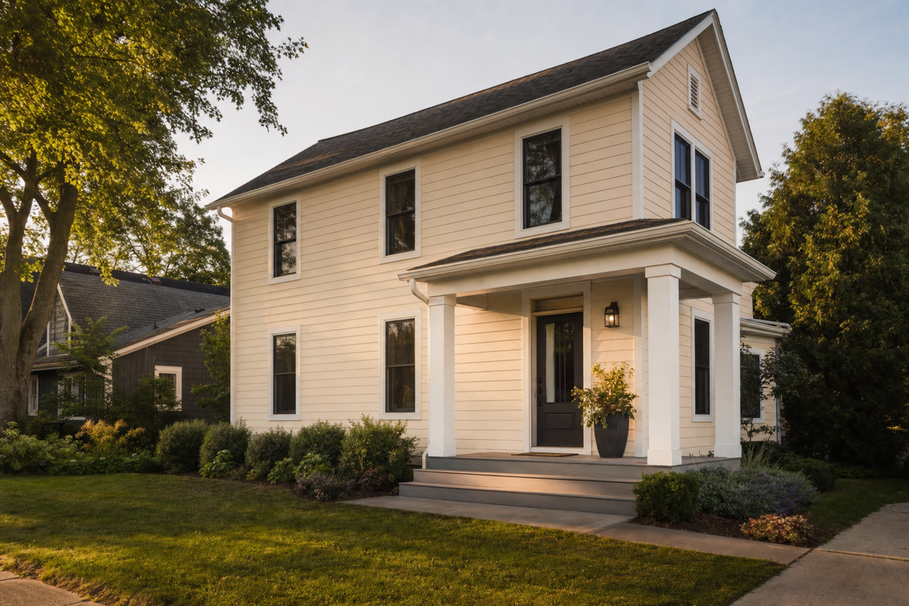 White Hyacinth by Sherwin-Williams on exterior