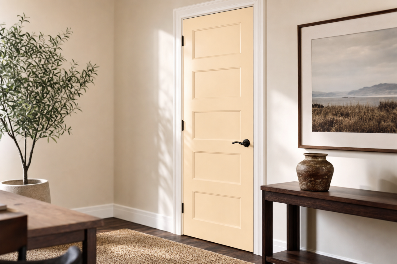 White Hyacinth by Sherwin-Williams on interior-doors
