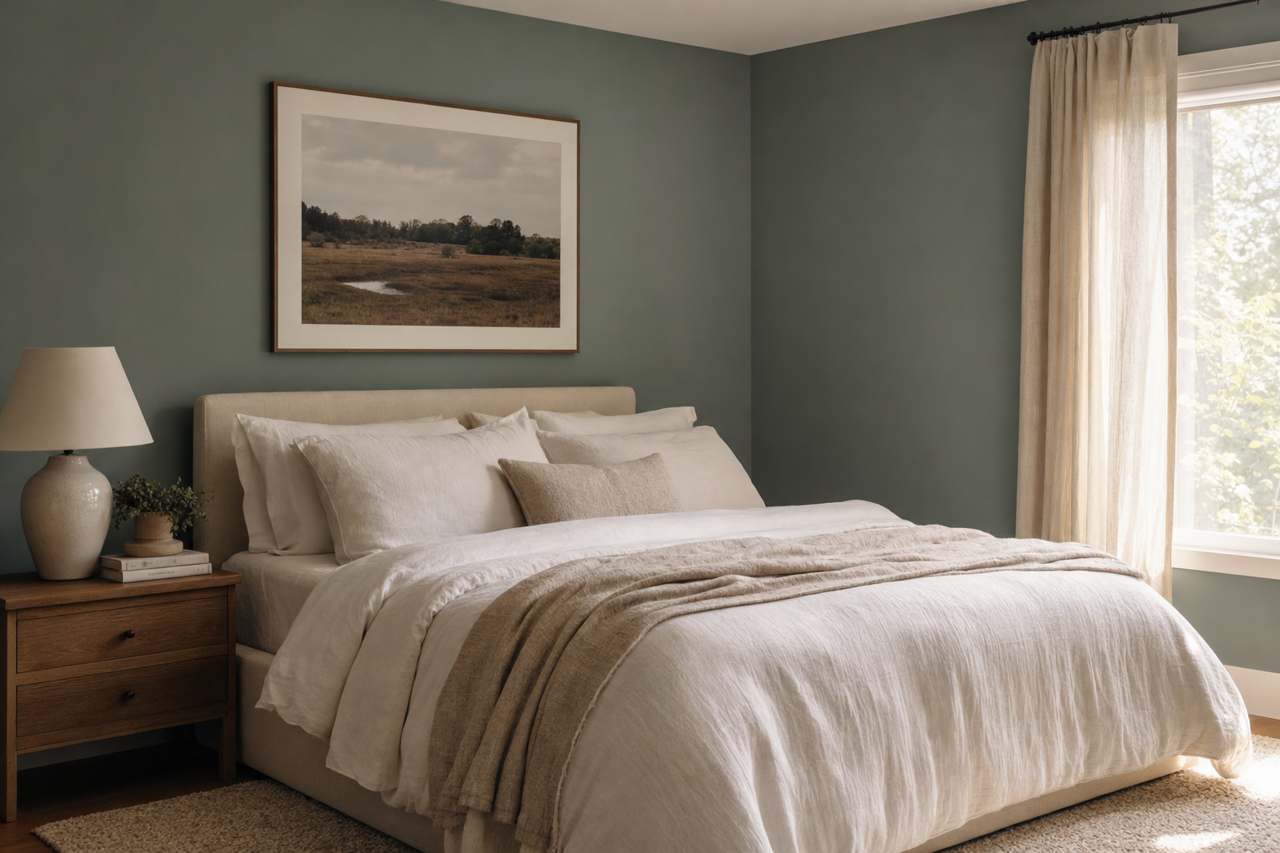 Studio Blue Green by Sherwin-Williams on interiors