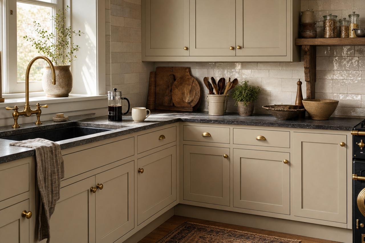 Silver Gray by Sherwin-Williams on cabinets
