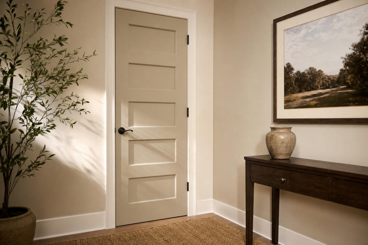 Silver Gray by Sherwin-Williams on interior-doors