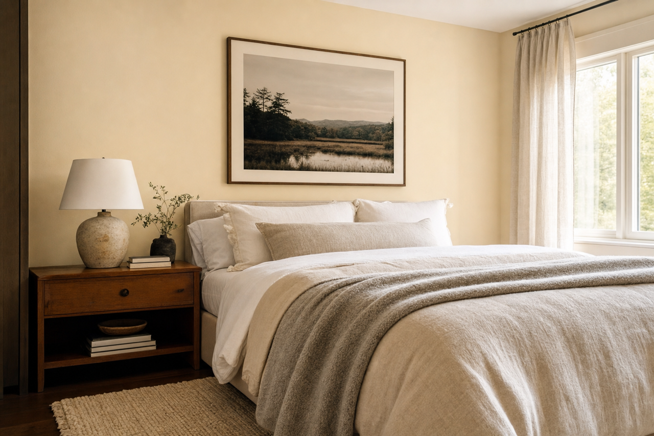 Classic Light Buff by Sherwin-Williams on interiors