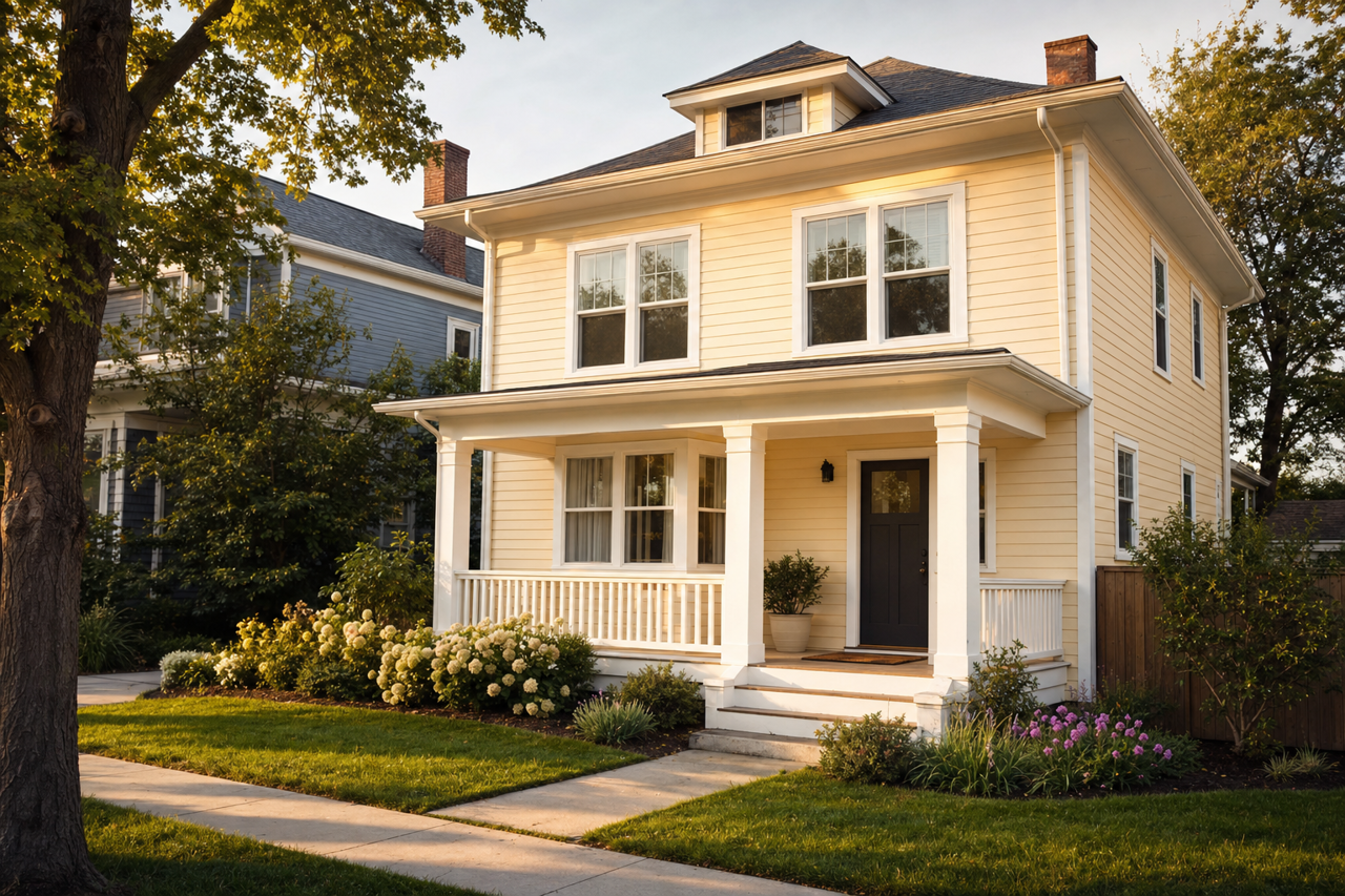 Classic Ivory by Sherwin-Williams on exterior