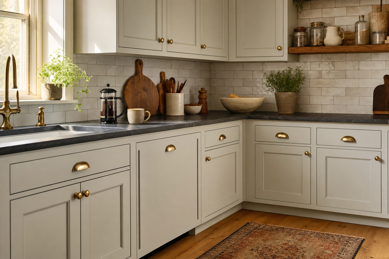 Pearl Gray by Sherwin-Williams on cabinets