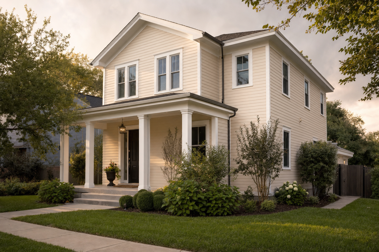 Porcelain by Sherwin-Williams on exterior