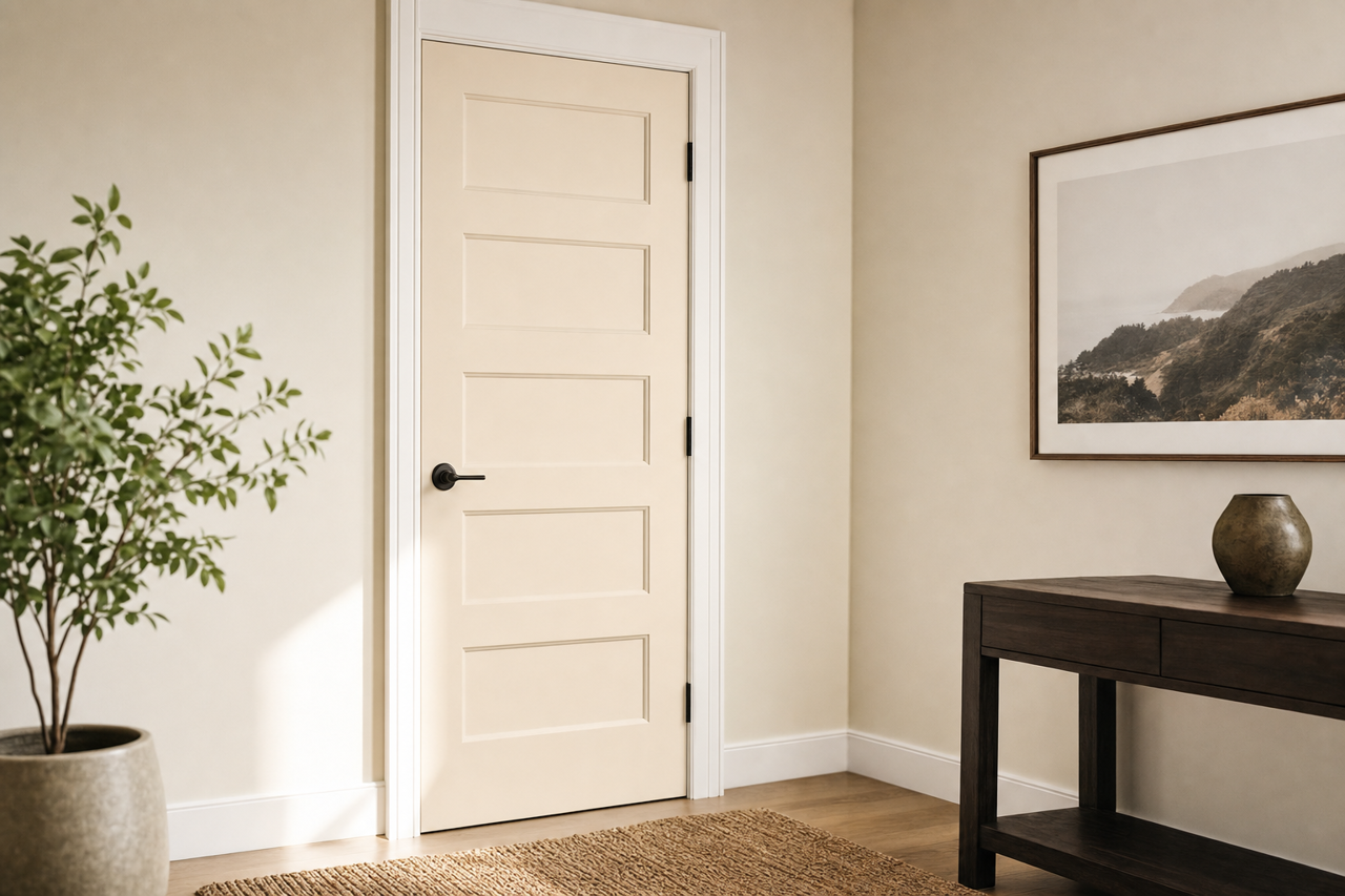 Porcelain by Sherwin-Williams on interior-doors