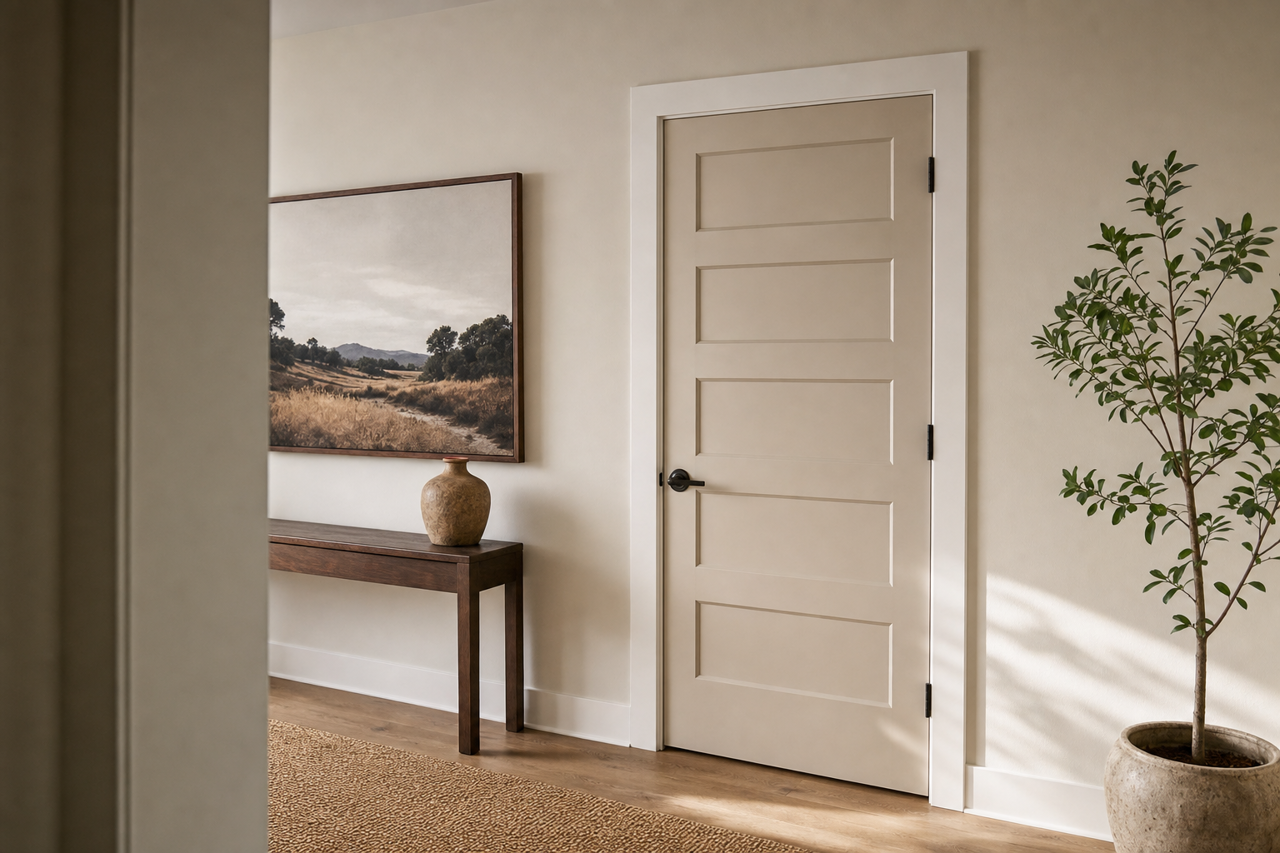 Twilight Gray by Sherwin-Williams on interior-doors
