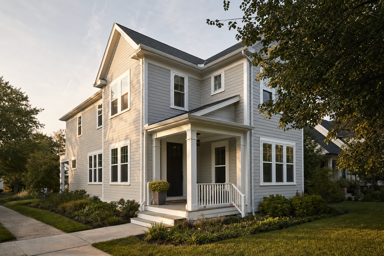 Light French Gray by Sherwin-Williams on exterior