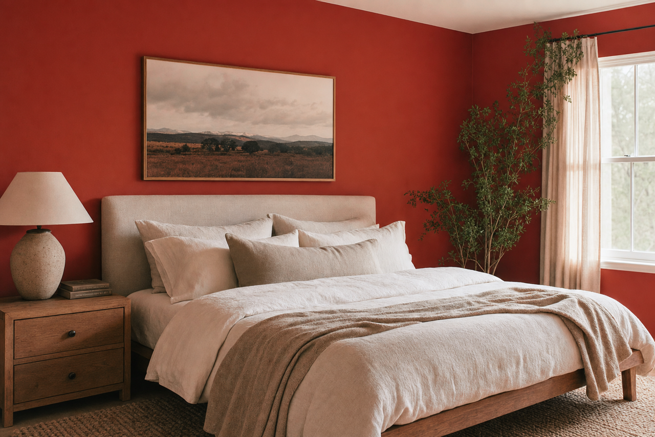 Chinese Red by Sherwin-Williams on interiors