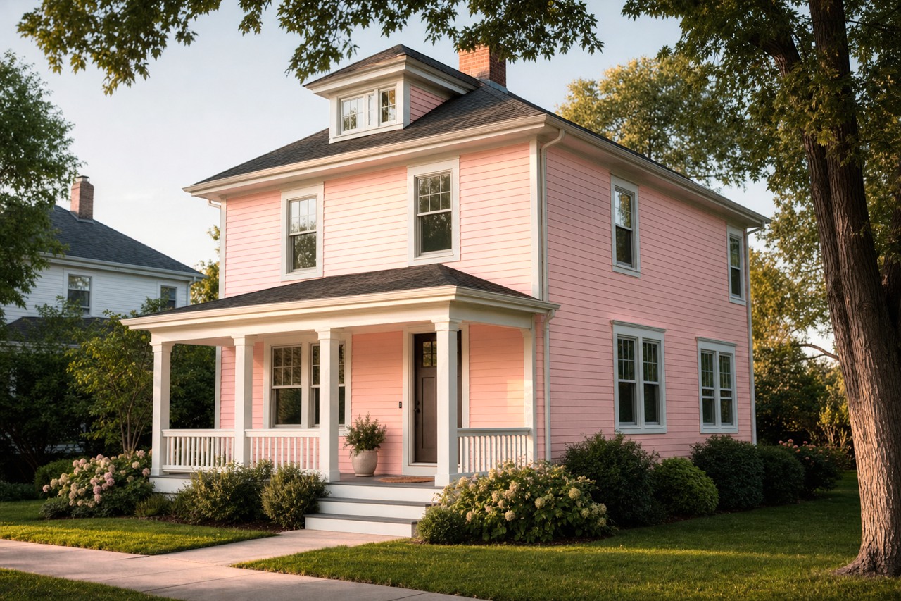 Jazz Age Coral by Sherwin-Williams on exterior