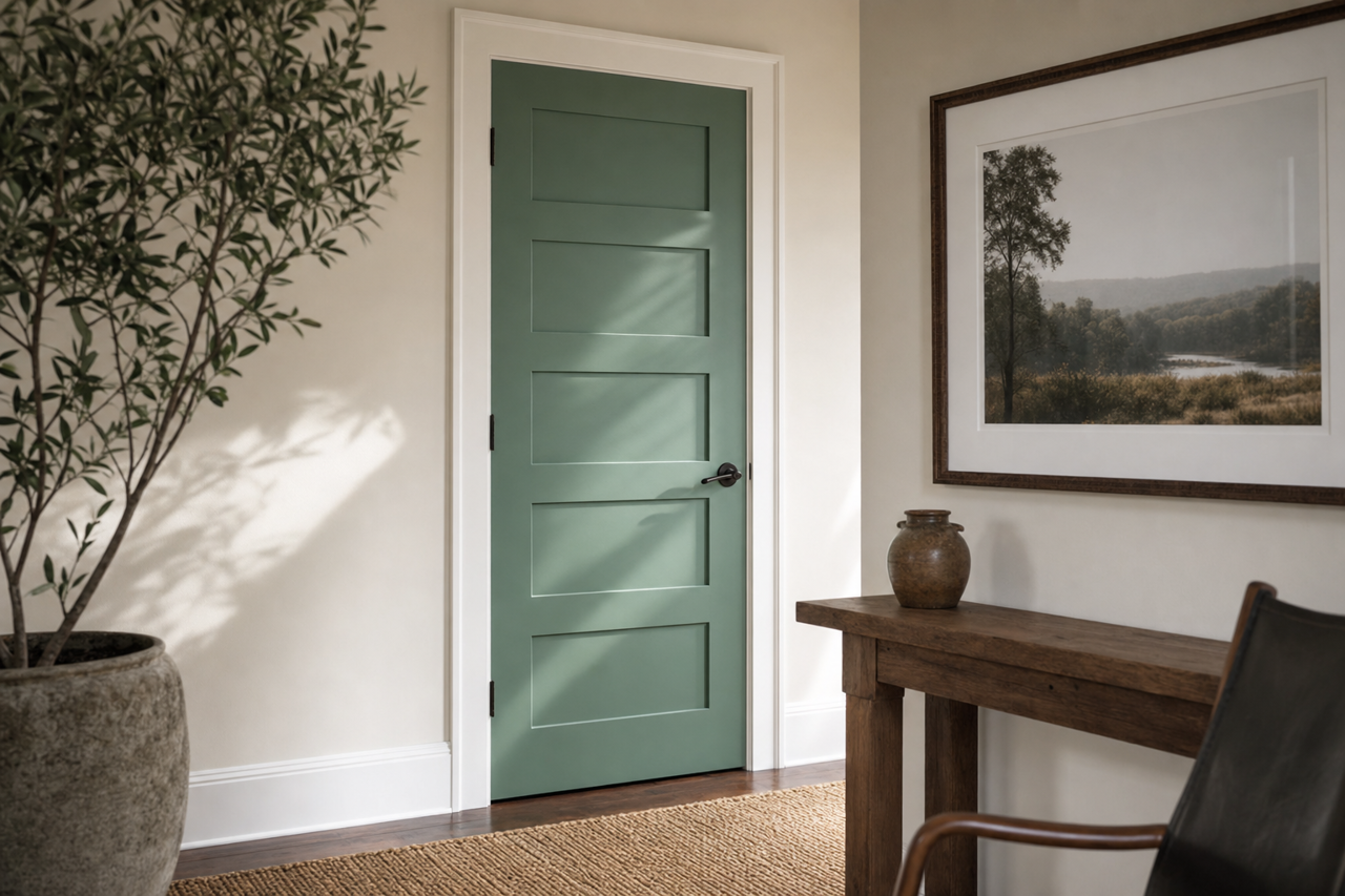 Alexandrite by Sherwin-Williams on interior-doors
