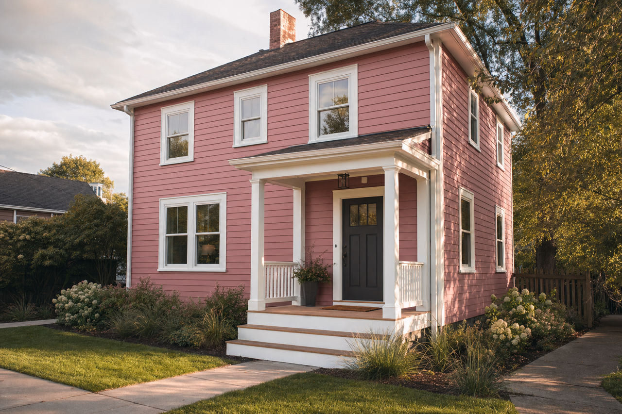 Salon Rose by Sherwin-Williams on exterior