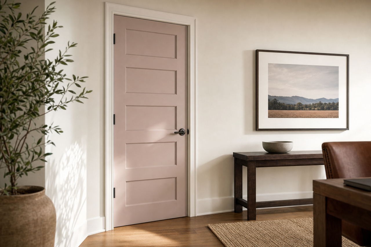 Studio Mauve by Sherwin-Williams on interior-doors