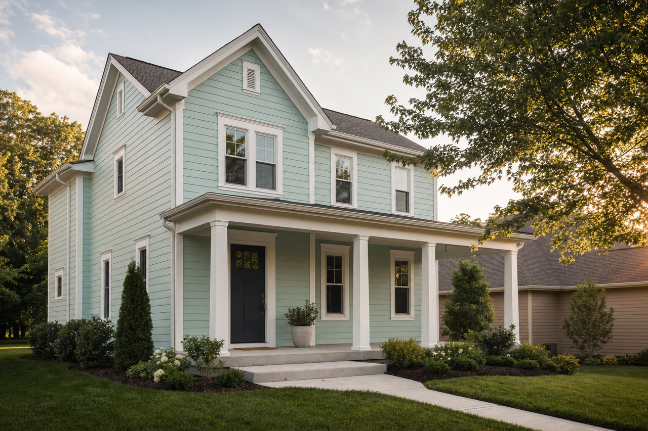 Blue Sky by Sherwin-Williams on exterior