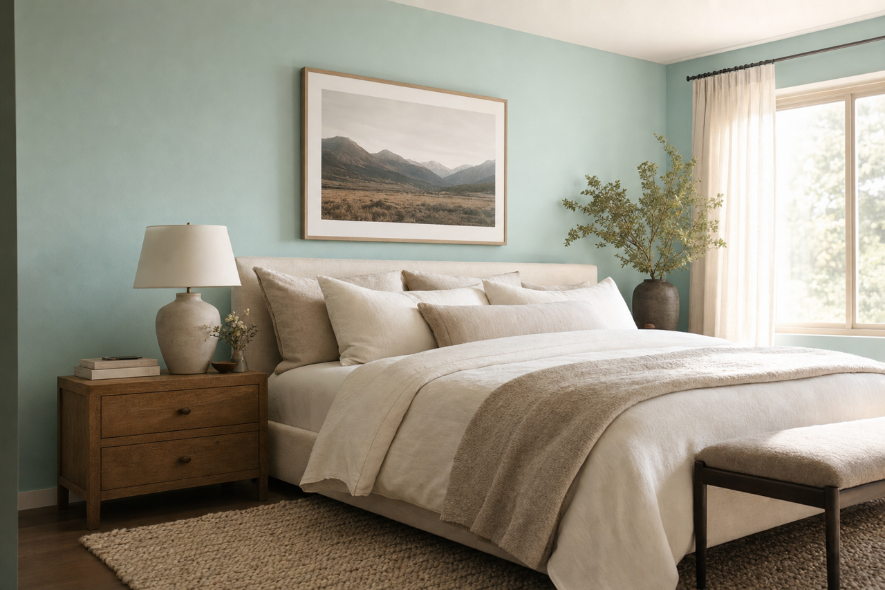 Blue Sky by Sherwin-Williams on interiors
