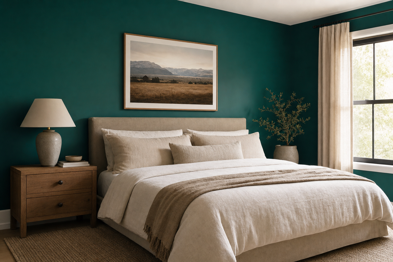 Blue Peacock by Sherwin-Williams on interiors