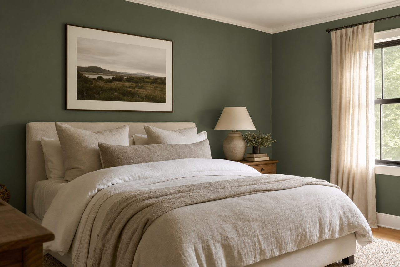 Vogue Green by Sherwin-Williams on interiors