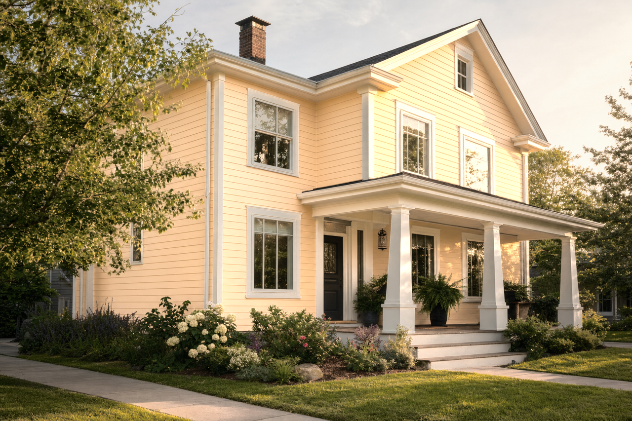 Belvedere Cream by Sherwin-Williams on exterior