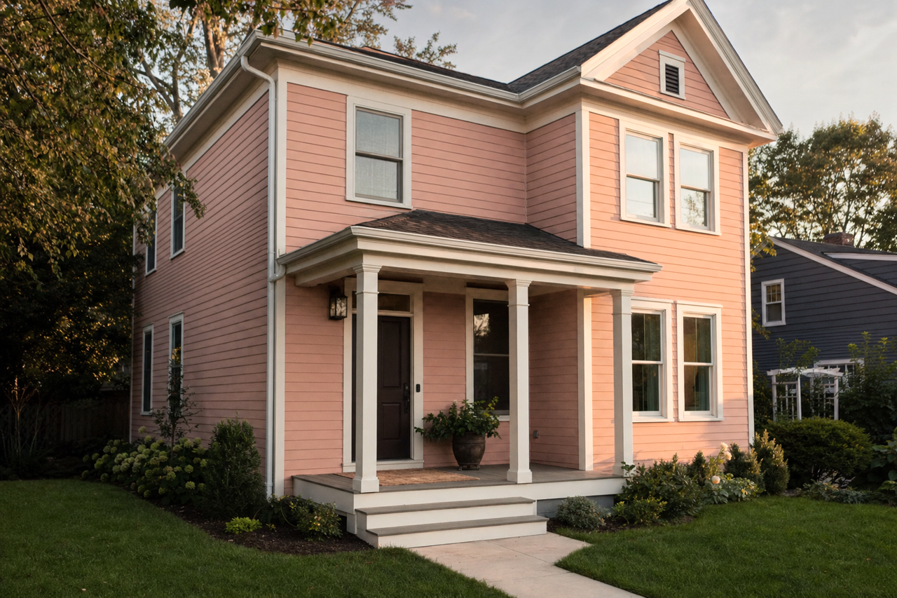 Rose Tan by Sherwin-Williams on exterior