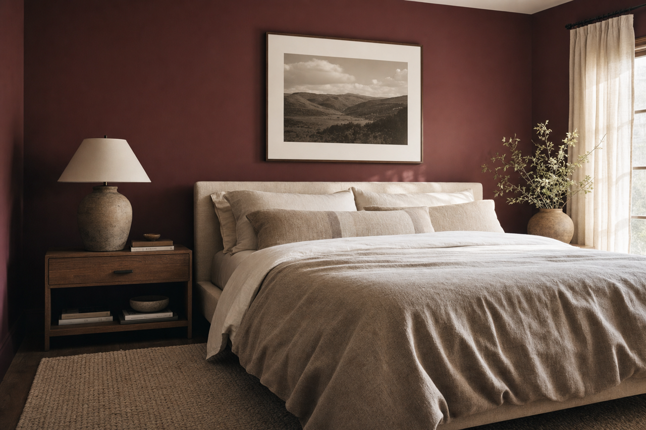 Deep Maroon by Sherwin-Williams on interiors