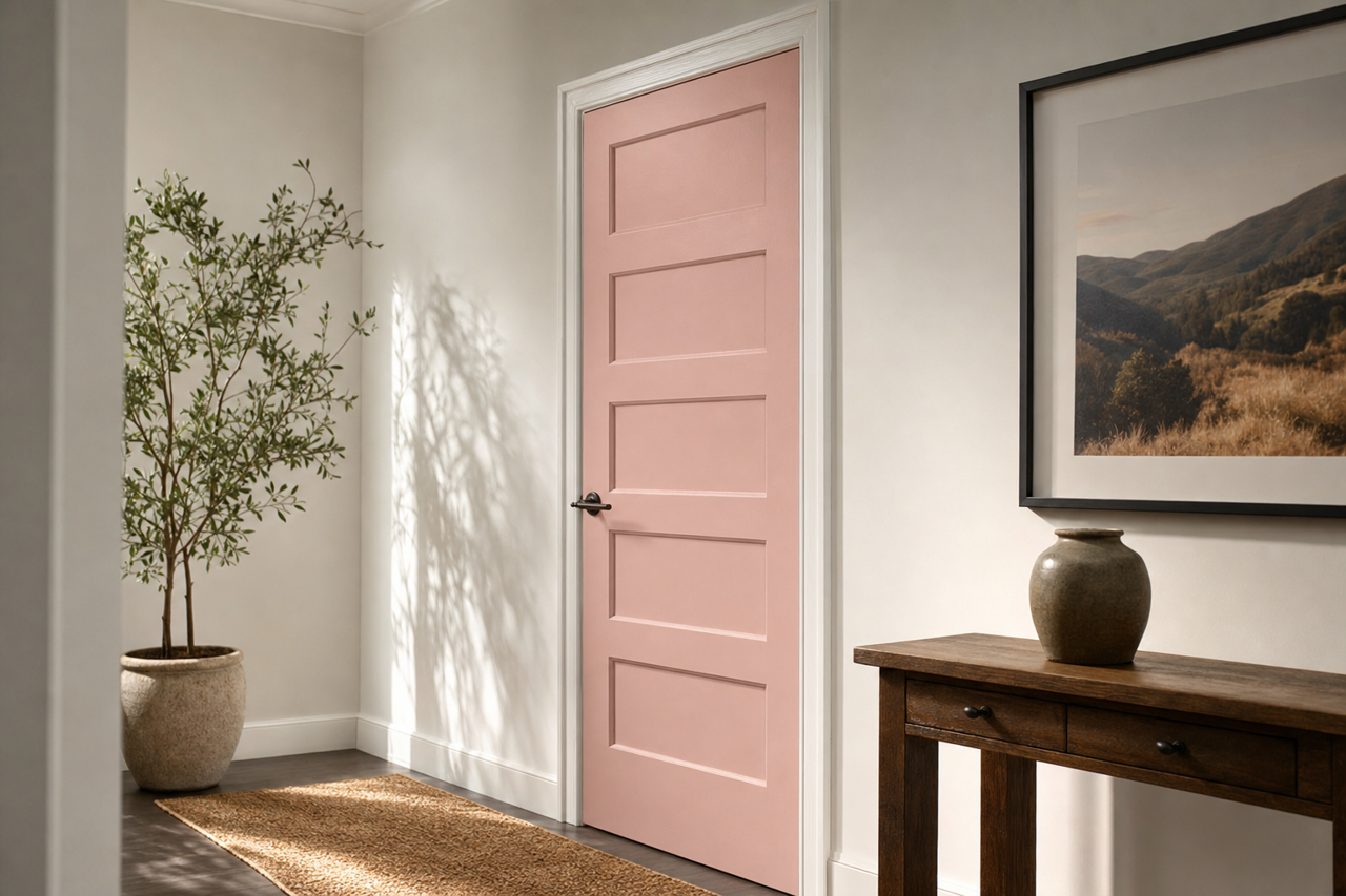 Appleblossom by Sherwin-Williams on interior-doors