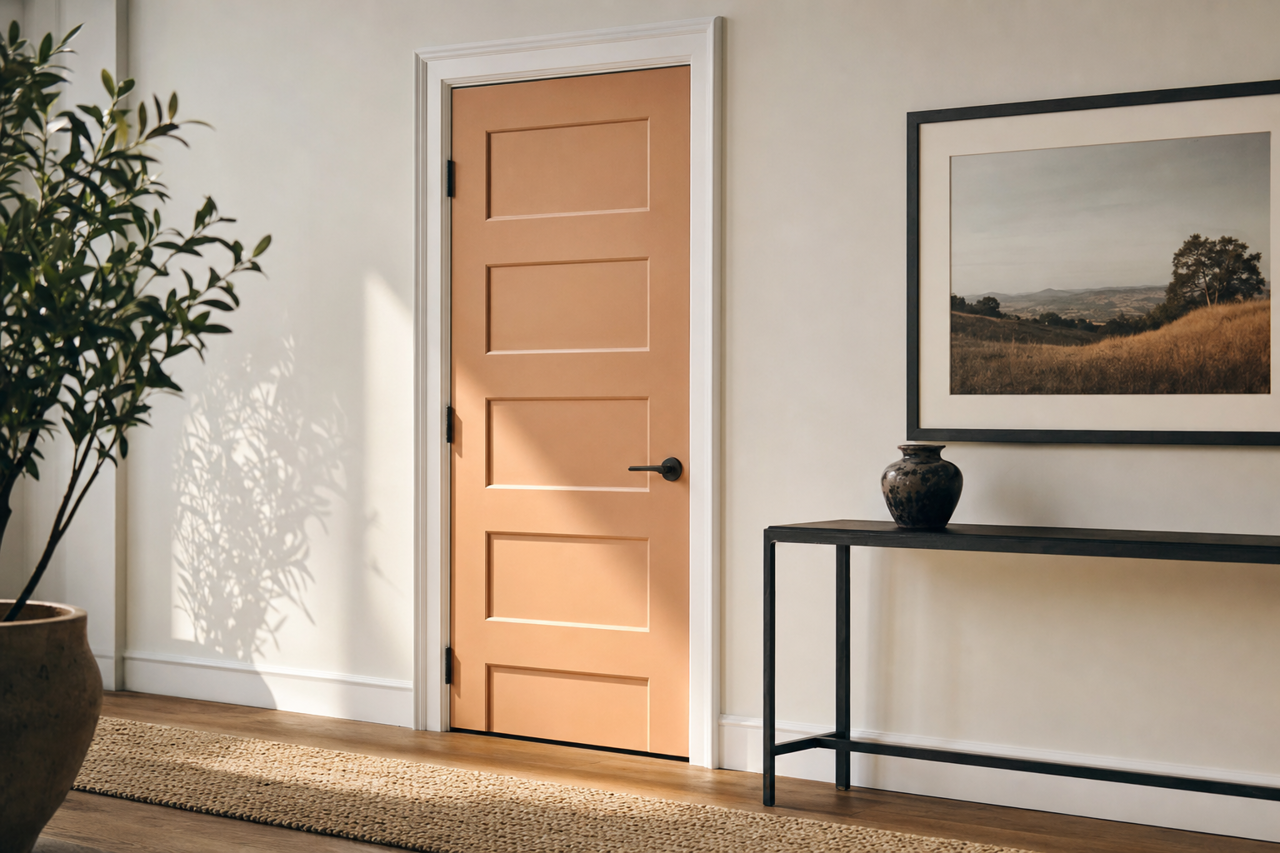 Skyline Steel by Sherwin-Williams on interior-doors