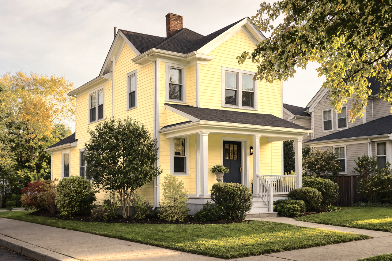 Venetian Yellow by Sherwin-Williams on exterior