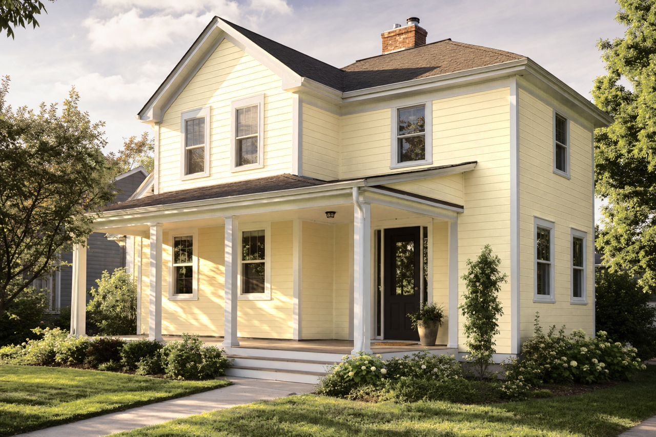 Icy Lemonade by Sherwin-Williams on exterior