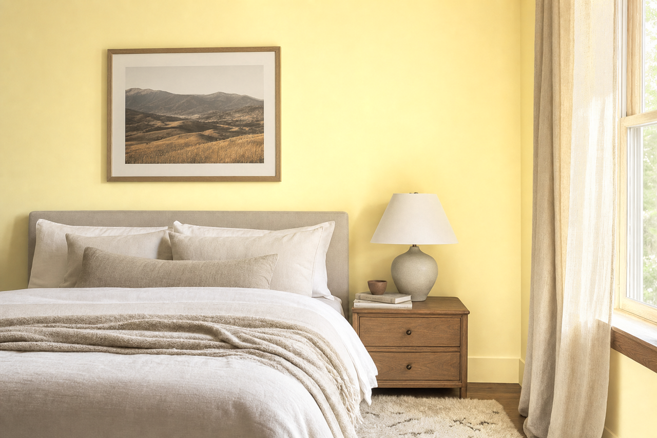 Icy Lemonade by Sherwin-Williams on interiors