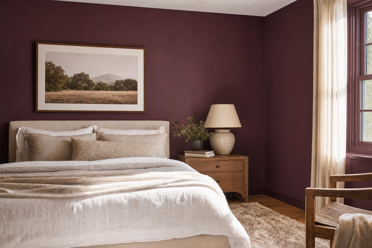 Merlot by Sherwin-Williams on interiors