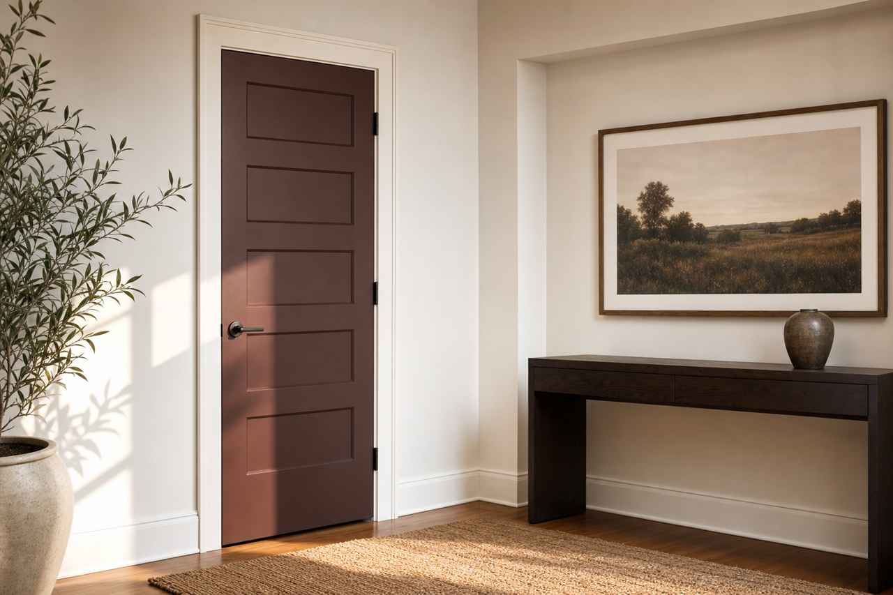 Rockweed by Sherwin-Williams on interior-doors