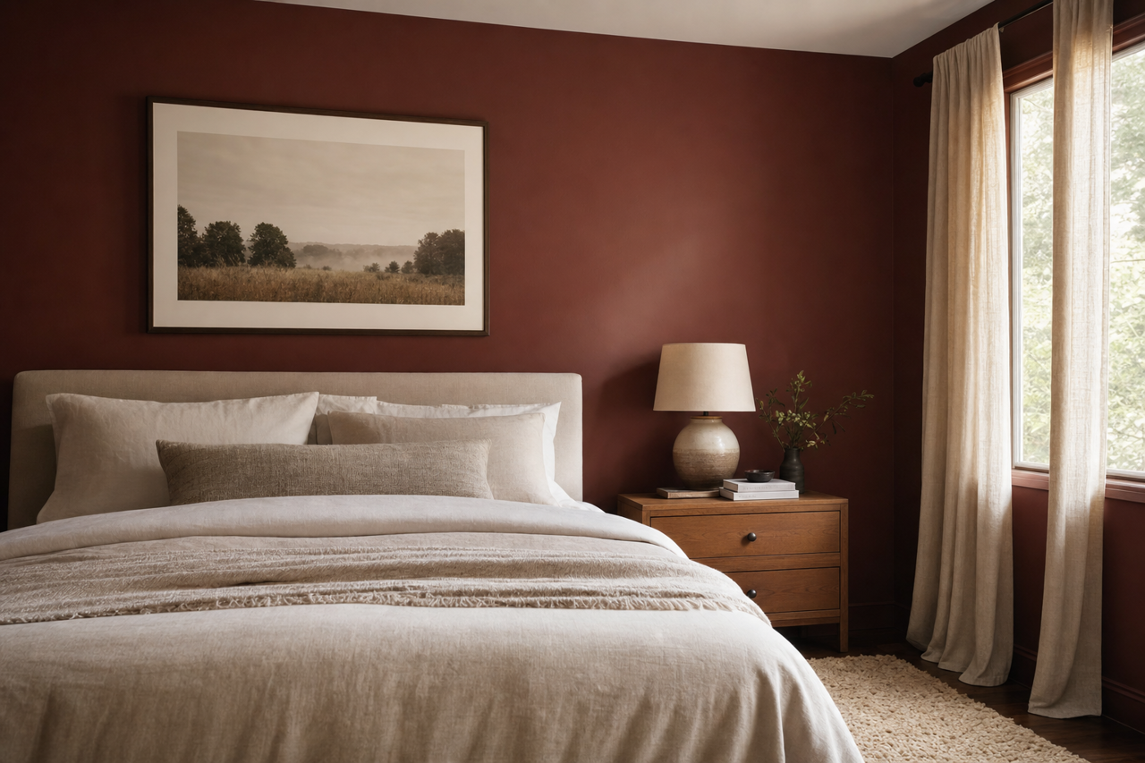 Rookwood Dark Red by Sherwin-Williams on interiors
