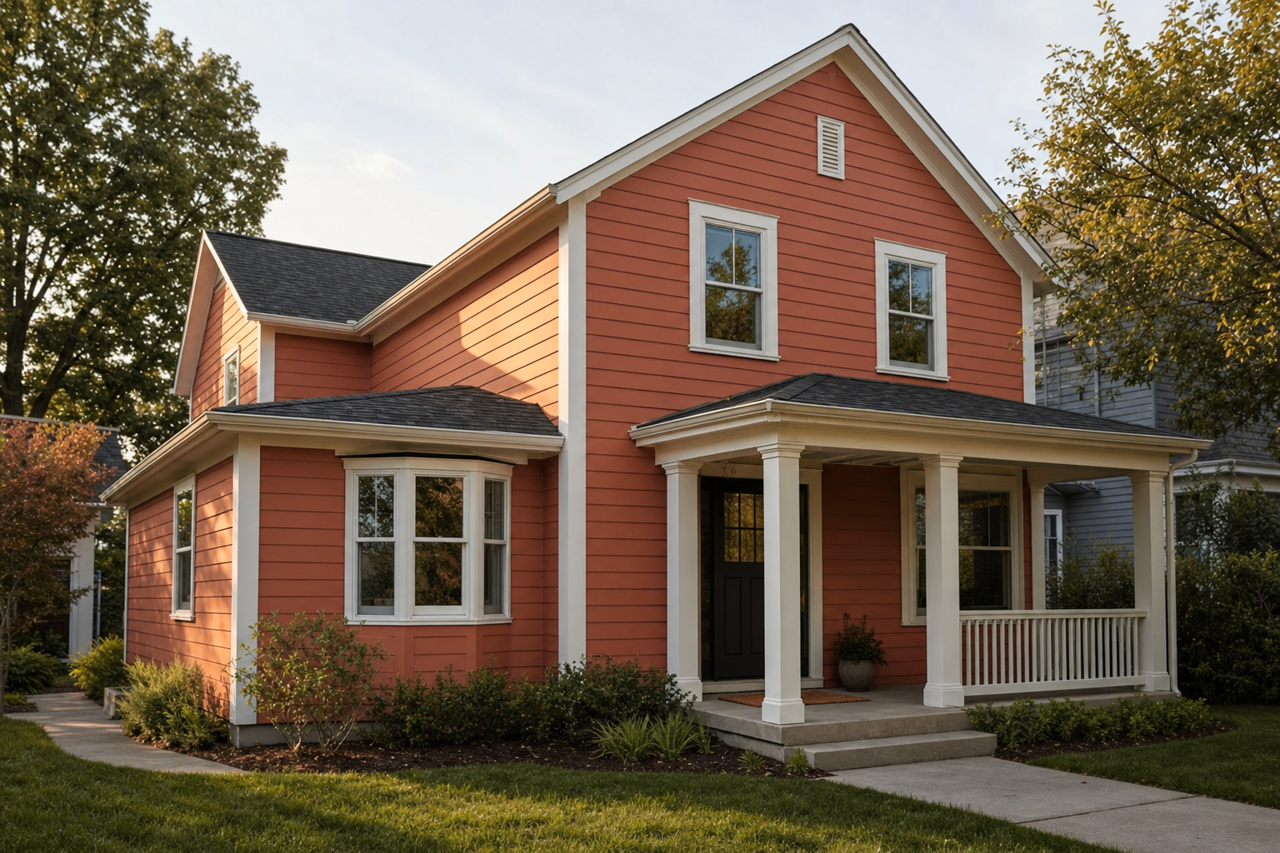 Rookwood Terra Cotta by Sherwin-Williams on exterior