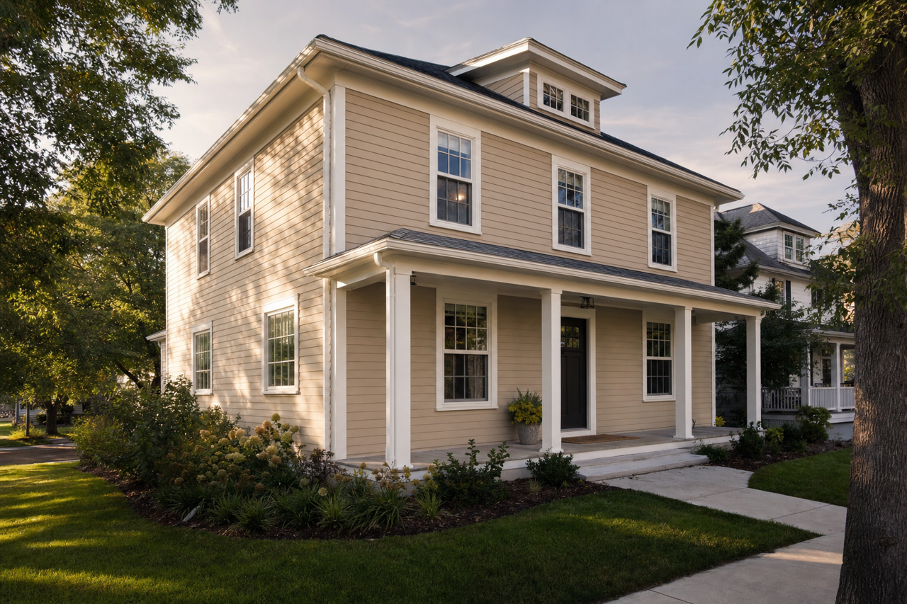 Renwick Beige by Sherwin-Williams on exterior