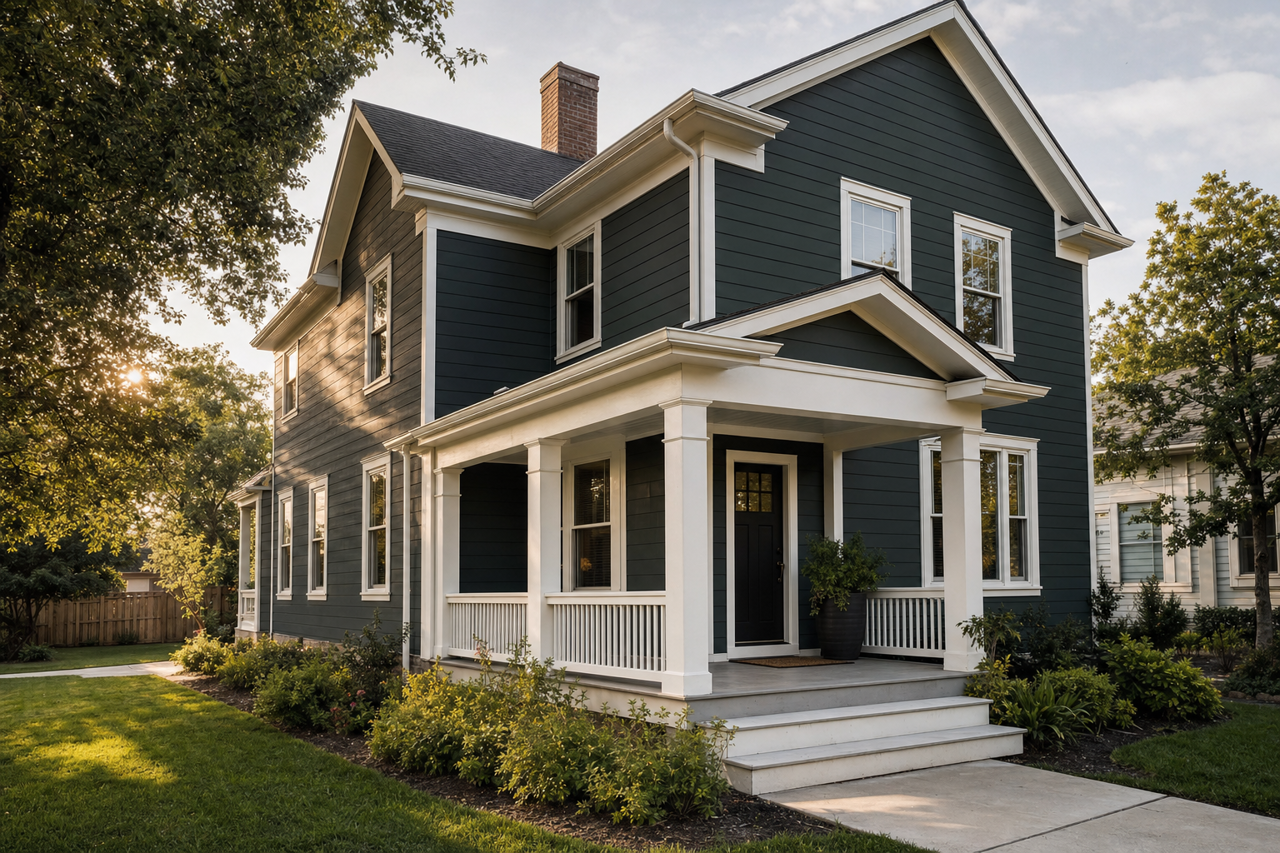 Rookwood Shutter Green by Sherwin-Williams on exterior