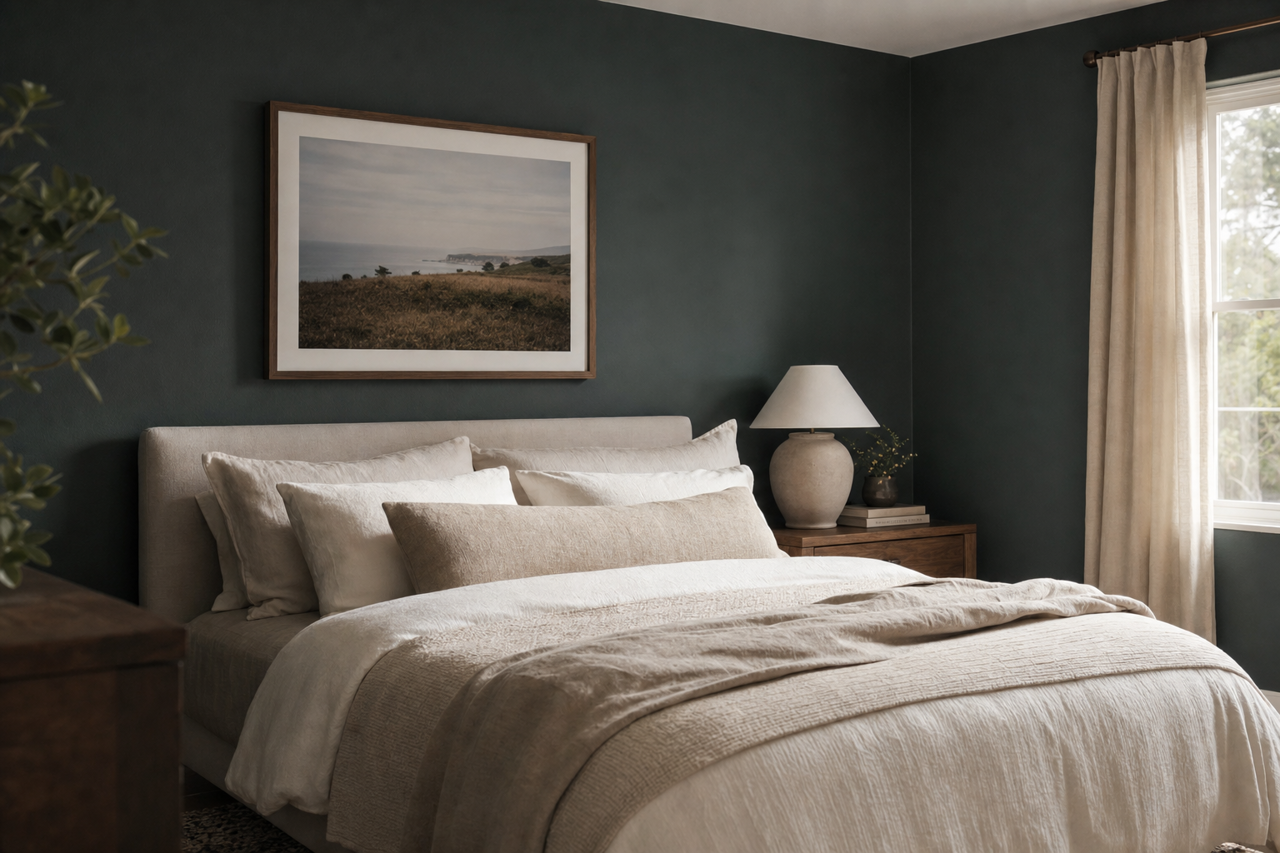 Rookwood Shutter Green by Sherwin-Williams on interiors