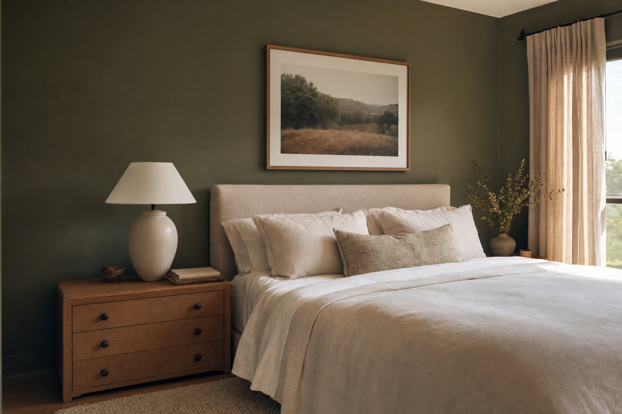Rookwood Dark Green by Sherwin-Williams on interiors