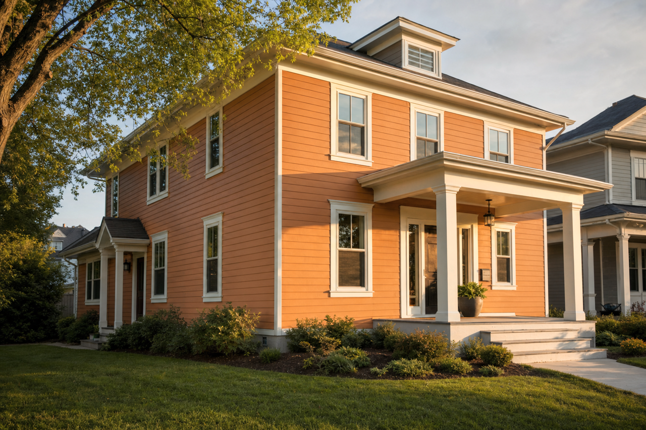 Rookwood Amber by Sherwin-Williams on exterior