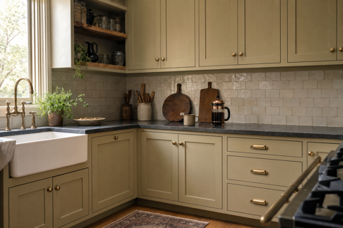 Colonial Revival Green Stone by Sherwin-Williams