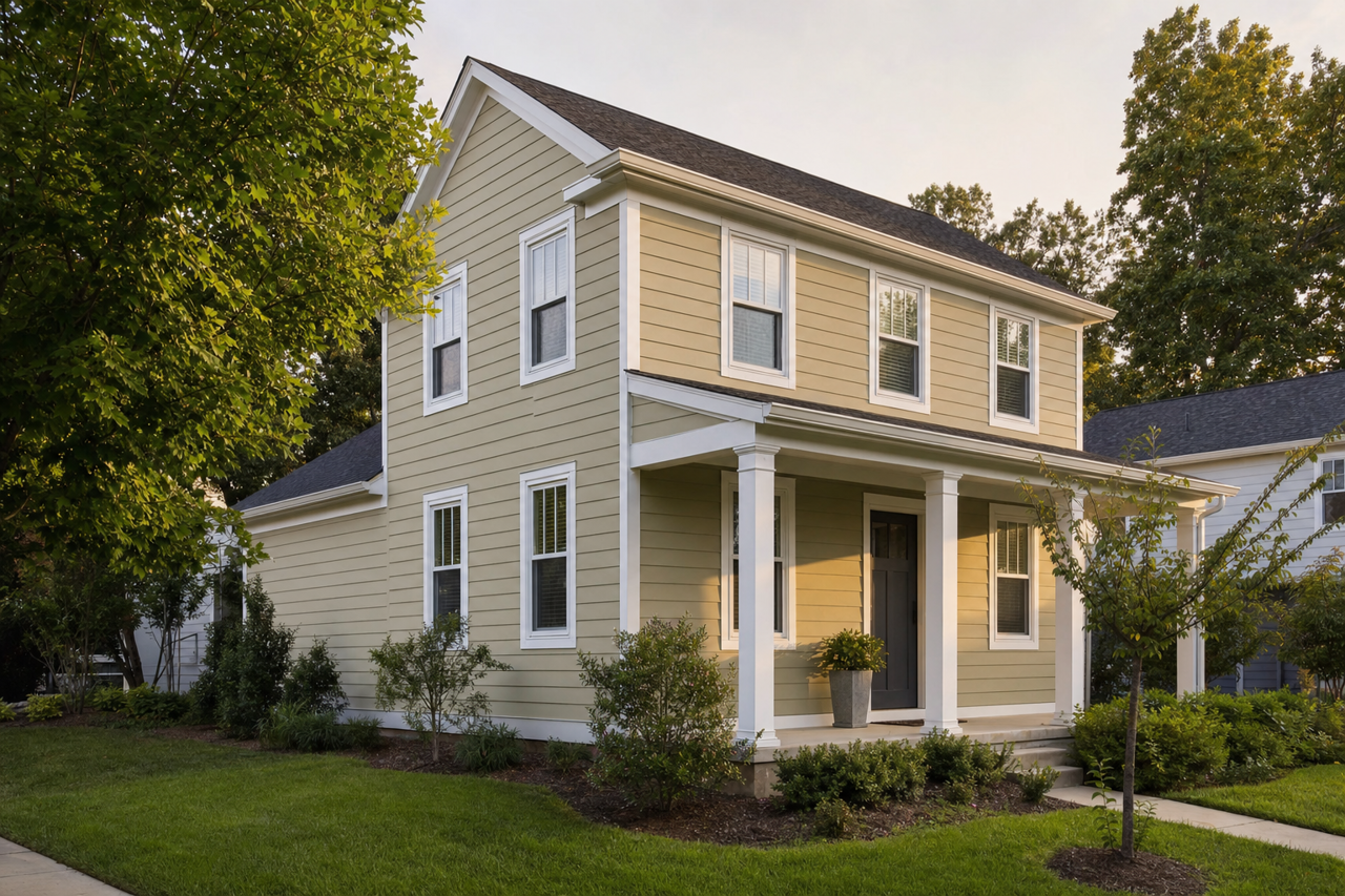 Colonial Revival Green Stone by Sherwin-Williams on exterior