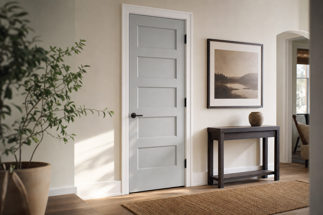 Colonial Revival Gray by Sherwin-Williams on interior-doors