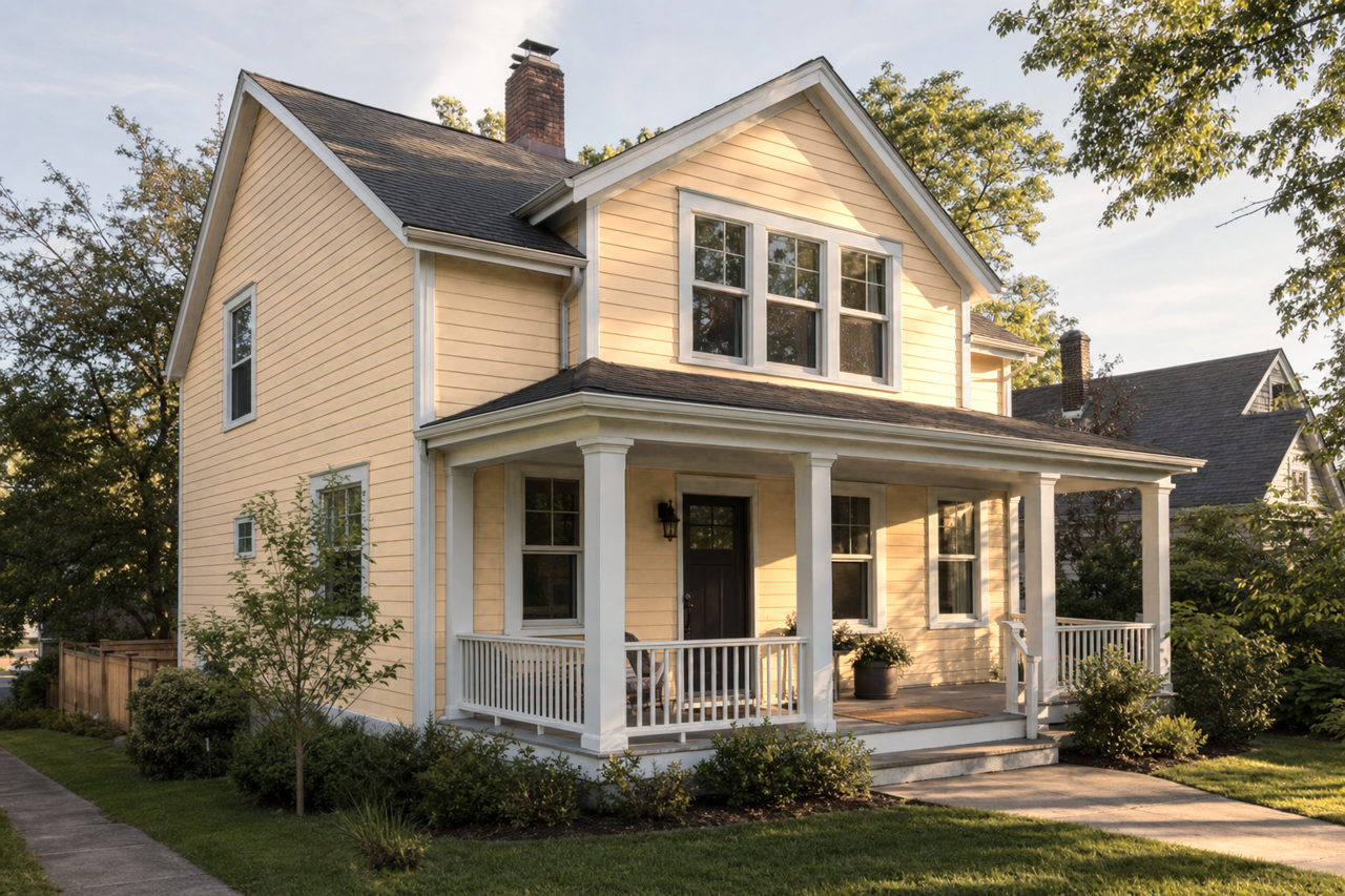 Birdseye Maple by Sherwin-Williams on exterior