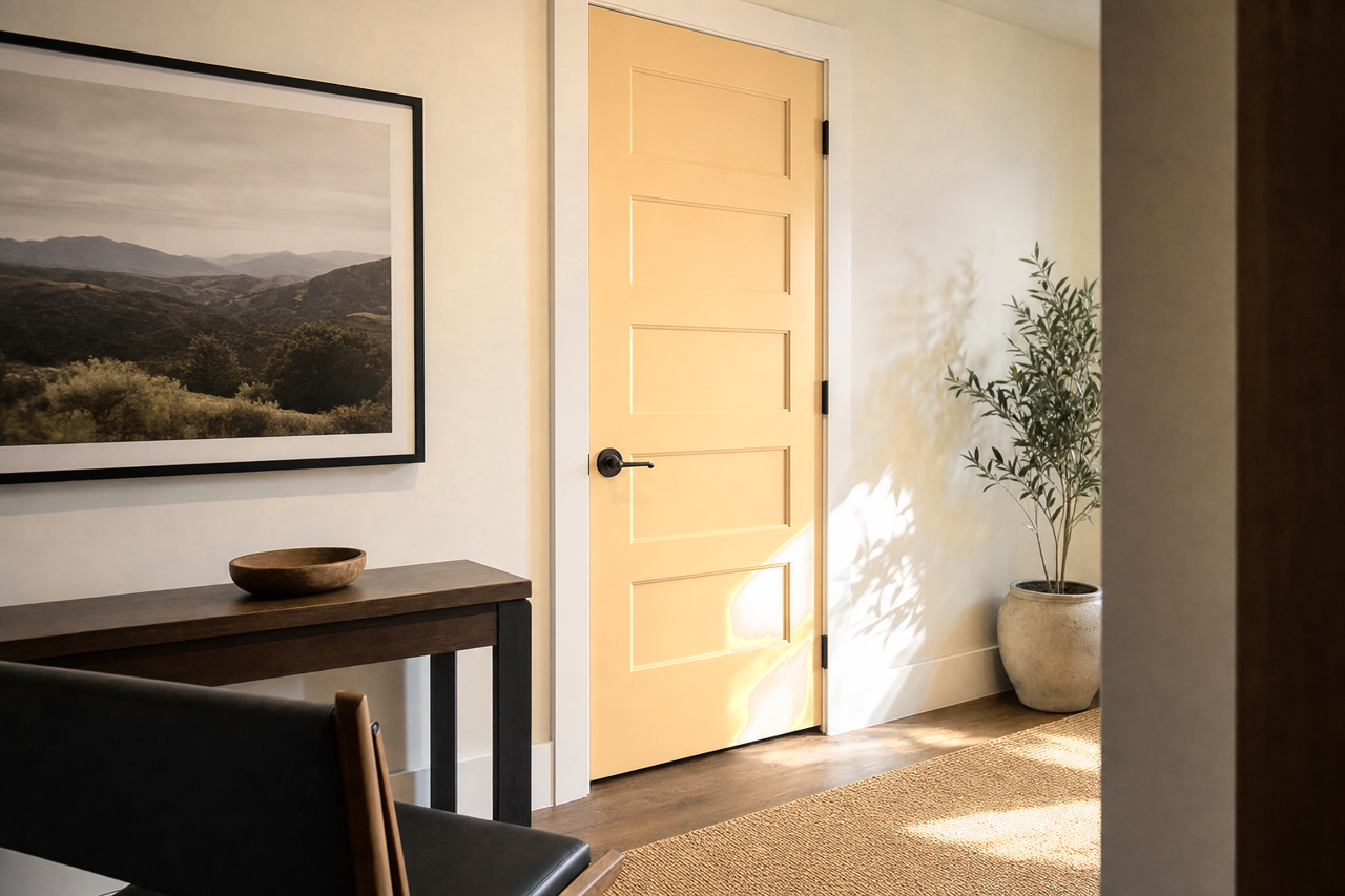 Birdseye Maple by Sherwin-Williams on interior-doors