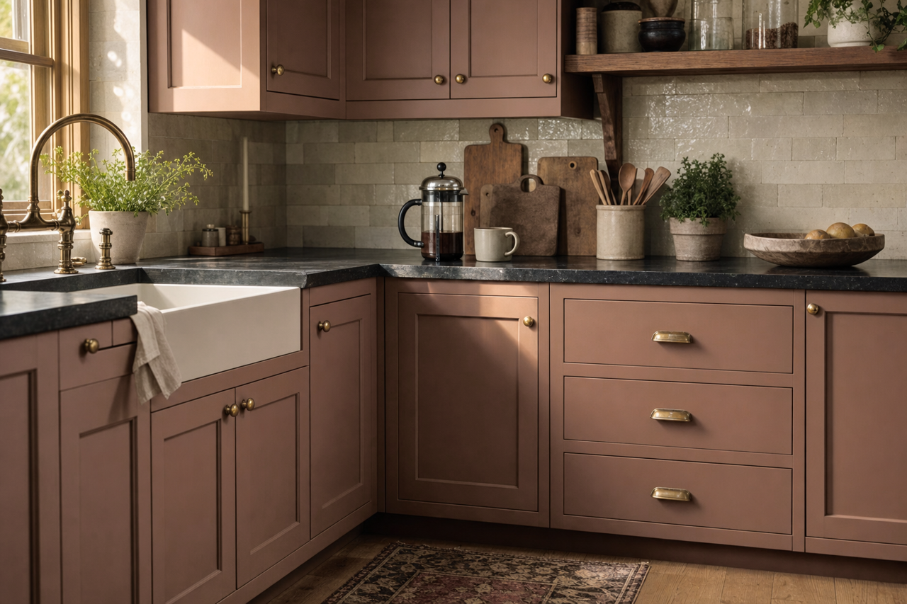 Quartersawn Oak by Sherwin-Williams on cabinets