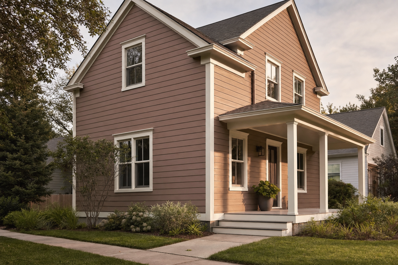 Quartersawn Oak by Sherwin-Williams on exterior