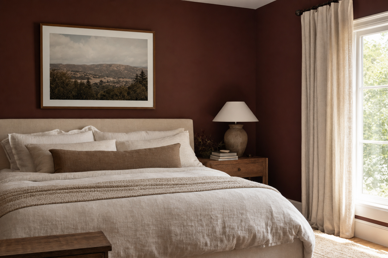 Polished Mahogany by Sherwin-Williams on interiors