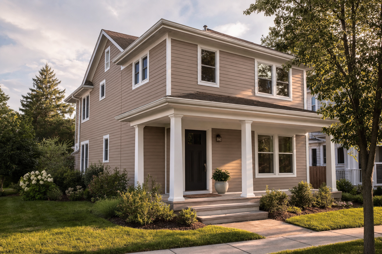 Weathered Shingle by Sherwin-Williams on exterior