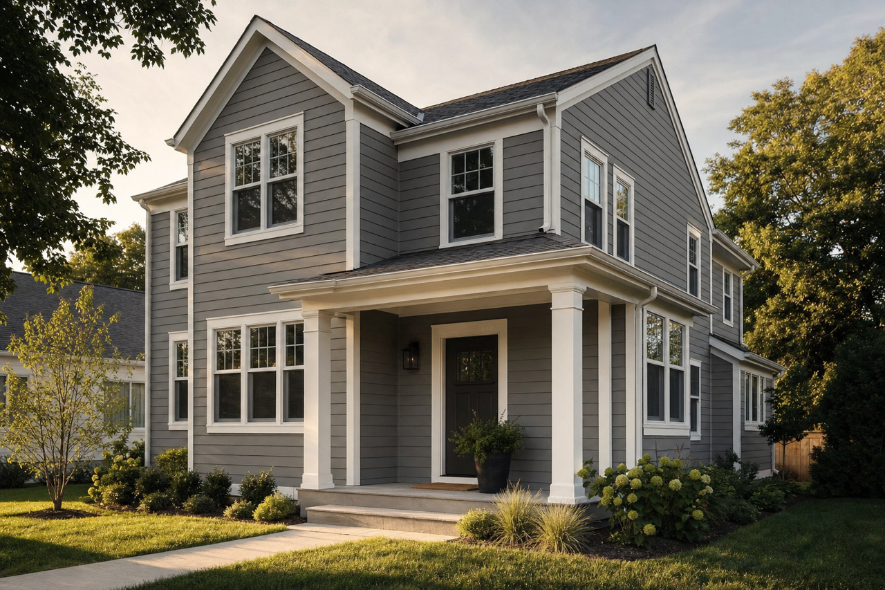 Westchester Gray by Sherwin-Williams on exterior