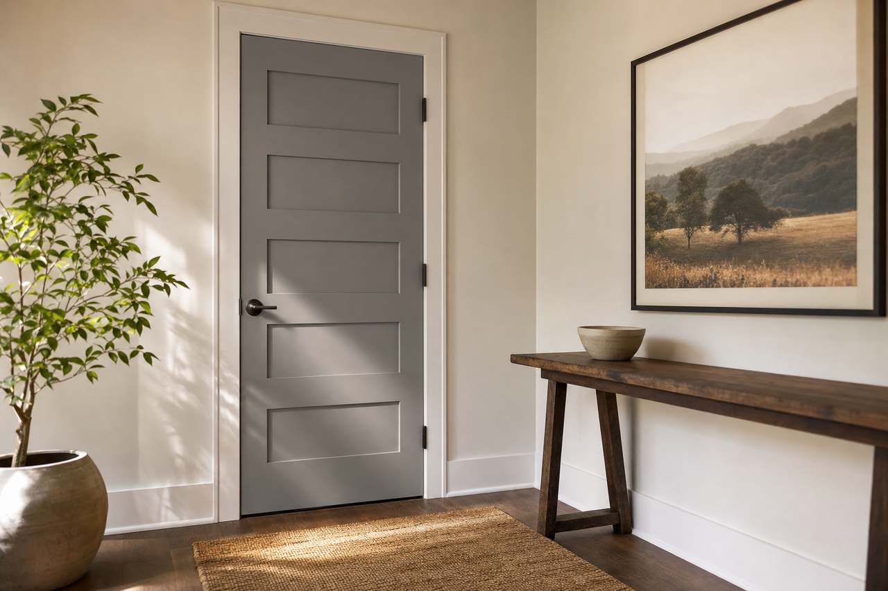Westchester Gray by Sherwin-Williams on interior-doors